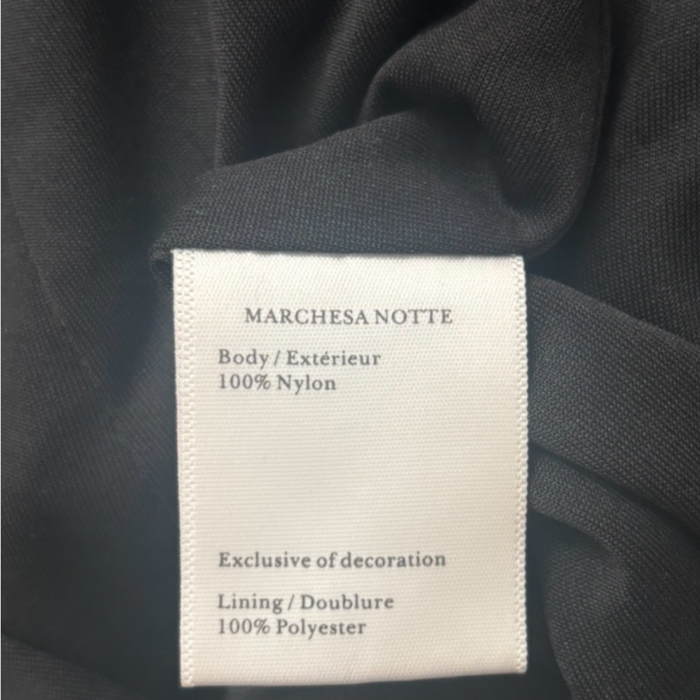 NWT MARCHESA NOTTE Strapless Black/Golden Midi Dress. - Picture 4 of 7